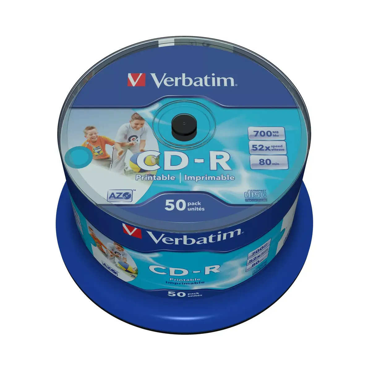 CD-R Verbatim AZO Wide Inkjet Printable bez ID Photo 2