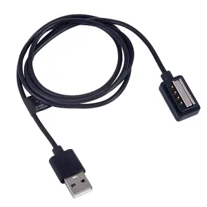 Сетевой USB-зарядный прибор Akyga AK-SW-33 для умных часов, вход 5 В, кабель 1 м, черный