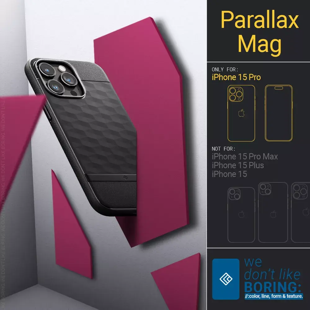 Vāks Spigen iPhone 15 Pro Caseology Parallax Mag Black Photo 2