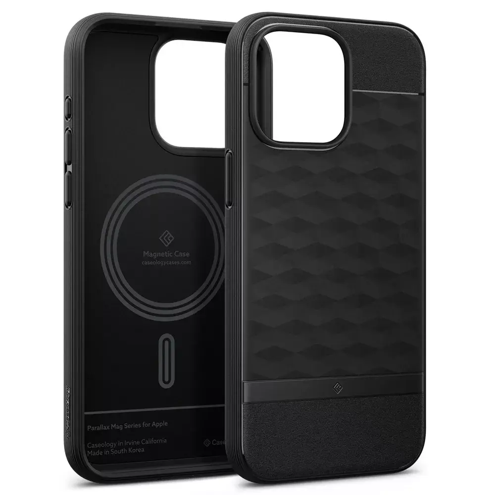 Vāks Spigen iPhone 15 Pro Caseology Parallax Mag Black Photo 3