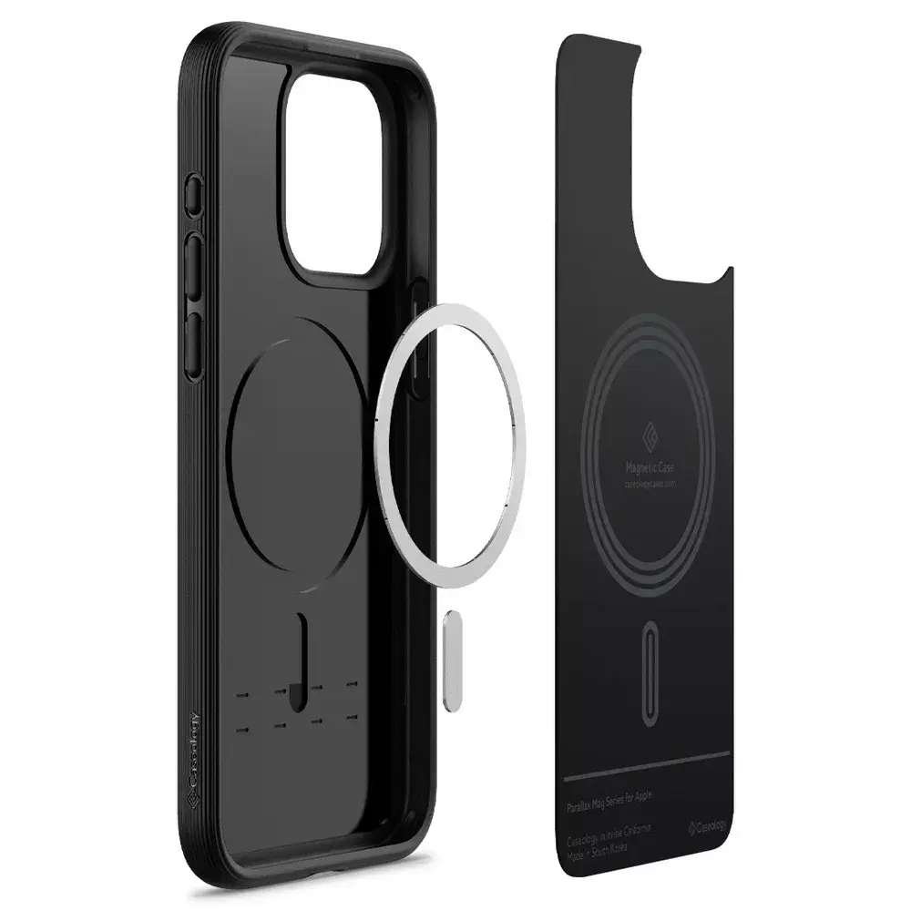 Vāks Spigen iPhone 15 Pro Caseology Parallax Mag Black Photo 7