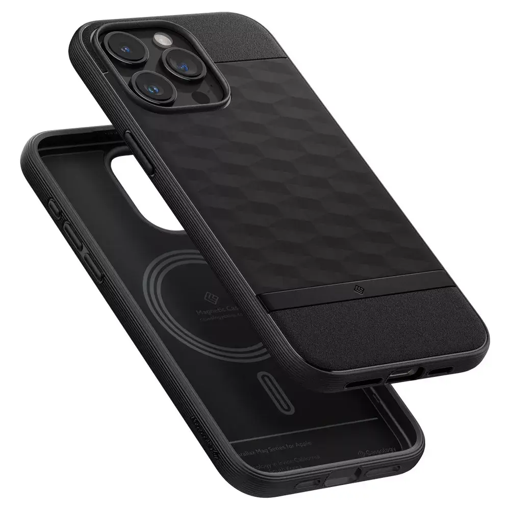 Vāks Spigen iPhone 15 Pro Caseology Parallax Mag Black Photo 8