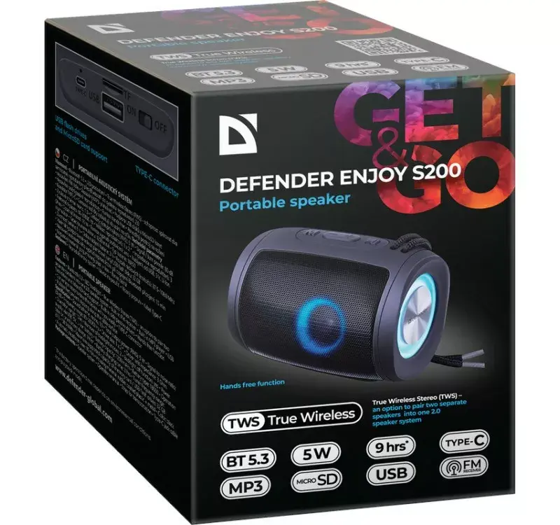 DEFENDER Ejoy S200 TWS 2.0 Bluetooth skaļrunis Photo 6