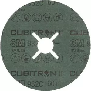 Slīpēšanas fiber disks 3M Cubitron II 982C 125x22 mm, grauds K60+