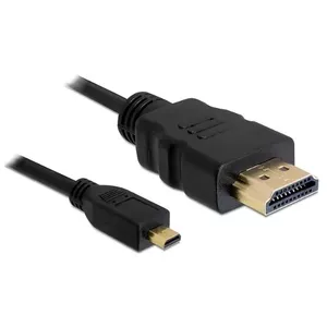 HDMI Cable DeLOCK 82661 1m HDMI Type A to Type D Black