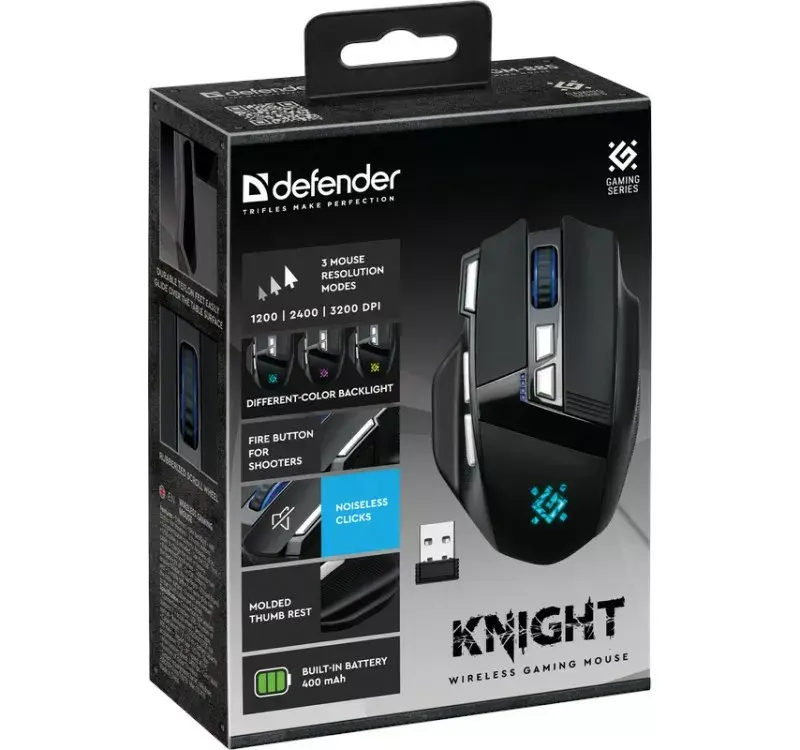 Wireless gaming mouse DEFENDER Knight GM-885 Photo 3