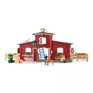 Игровой домик Schleich FARM WORLD Большой сарай с животными Многоцветный