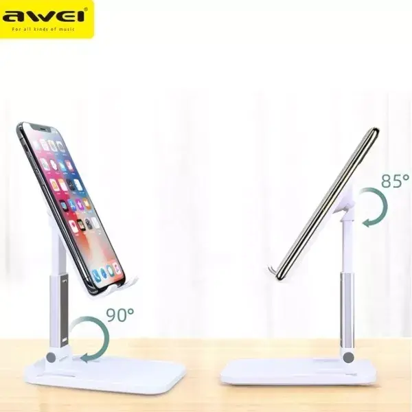 Awei X11 turētājs — universāls balts statīvs Photo 2