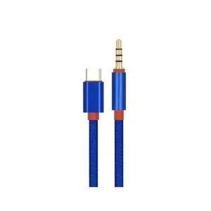 KIN KY-126 Audio cable Aux 3.5mm to Type-C Blue