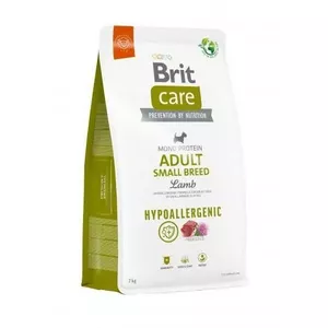 Dry dog food Brit Care Hypoallergenic Adult Small Breed Lamb & Rice 7 kg — small breed, 28% protein, 17% fat