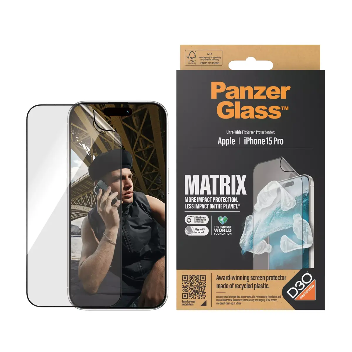 Ekrāna aizsargs PanzerGlass iPhone 15 Pro Photo 2