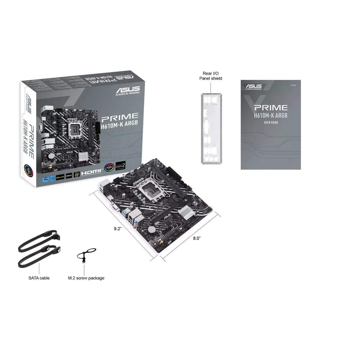 Материнская плата ASUS PRIME H610M-K ARGB, 90MB1G90-M0EAY0 Photo 6