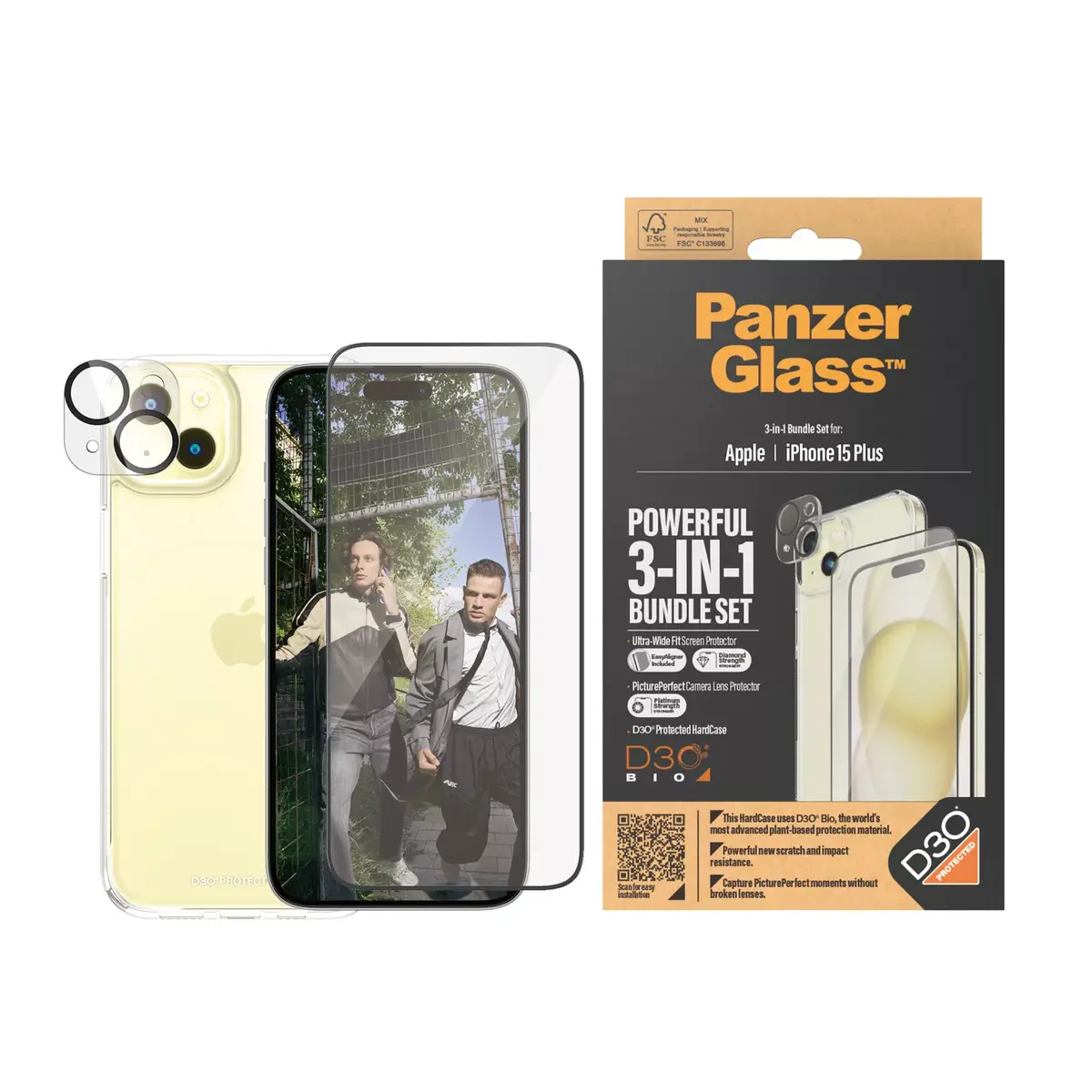 PanzerGlass 3-in-1 Pack iPhone 15 Plus Photo 4