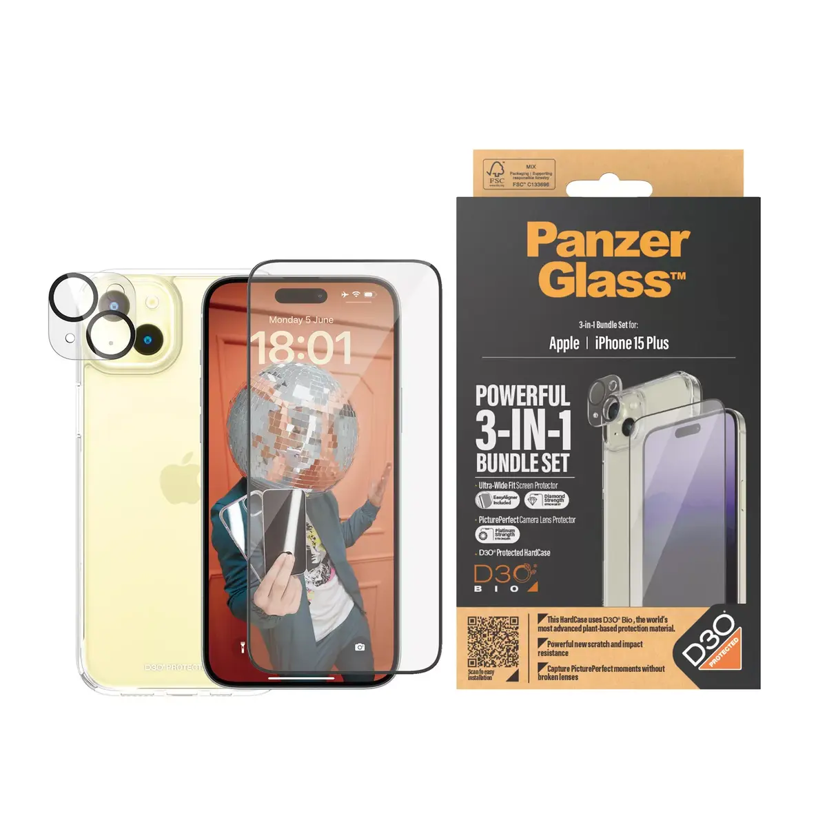 PanzerGlass 3-in-1 Pack iPhone 15 Plus Photo 6