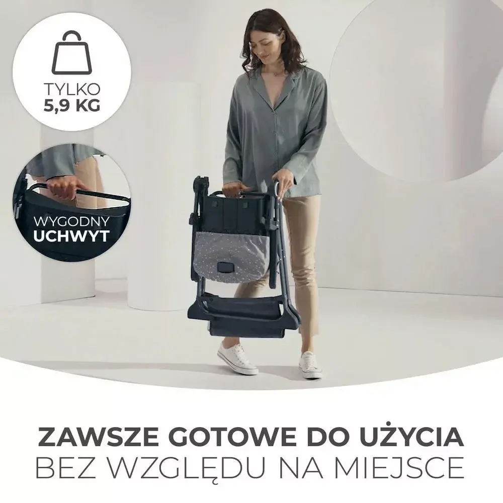 Стульчик для кормления kinder kraft FOLDEE GREY Photo 4