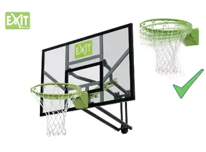 Sienas basketbola konstrukcija EXIT Galaxy ar dunkriņu, taisnstūrveida polikarbonāta tāfele 1160×770×1344 mm
