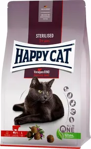 Sausais kaķu barības Happy Cat Sterilised Bavarian Beef 10 kg — sterilizētām pieaugušām, liellopa gaļa