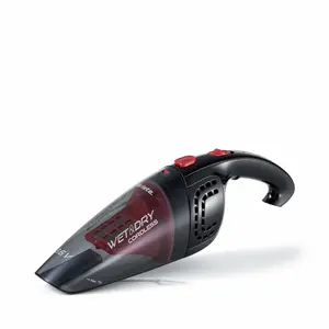 Ariete 2474 Wet & Dry cordless handheld vacuum cleaner with NiMH battery, bagless design, 0.4 L dust capacity, 12 min runtime, black and red