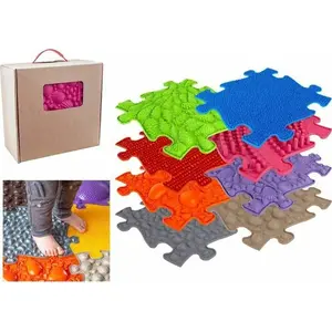 Orthopedic Sensory Floor Mat ASKATO 8-piece set — tactile therapy and balance training
