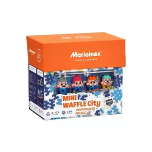 Toy construction blocks Marioinex Mini Waffle Police station set 280 pcs, machine washable, for ages 3+