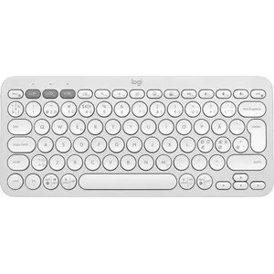Клавиатура Logitech Pebble Keys 2 K380s Универсальная RF Беспроводная Bluetooth QWERTY Датская Финская Норвежская Шведская Белая