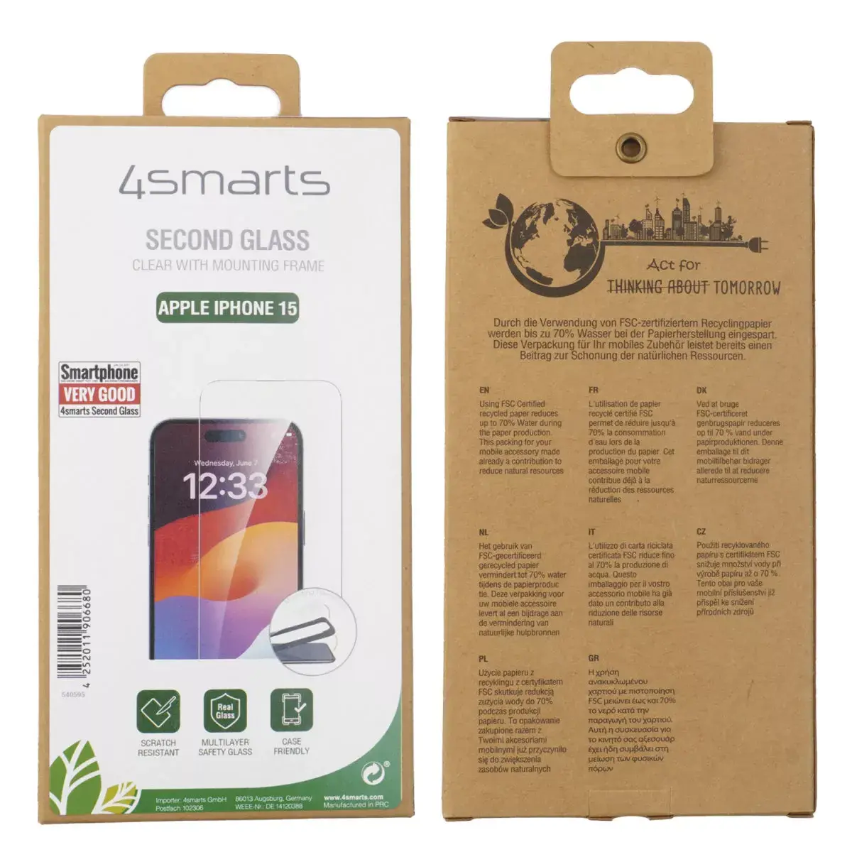 Screen Protector 4smarts 540595 Apple iPhone 15 Photo 2