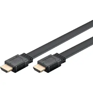 HDMI kabelis GOOBAY 61279, 2 m, HDMI Type A vīrietis–vīrietis, HDMI 2.0, 18 Gbit/s, ARC, zelta pārklājuma kontakti, melns