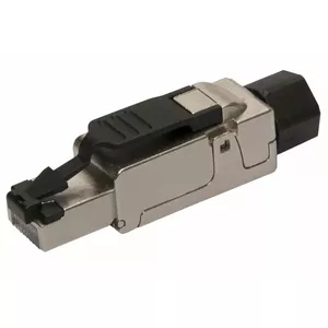 Разъём RJ45 90° SOLARIX SXRJ45-6A-STP-BK-SA-U — CAT6A, STP, угловой