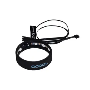 LED gredzens Alphacool 15363 melns 3-pin augstums 19mm diametrs 6.8cm