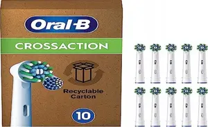 Replacement toothbrush heads BRAUN Oral‑B Pro CrossAction — pack of 10