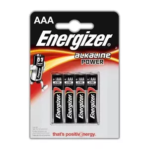 Alkaline AAA batteries Energizer LR03 – 4 pcs blister pack, single-use power cells