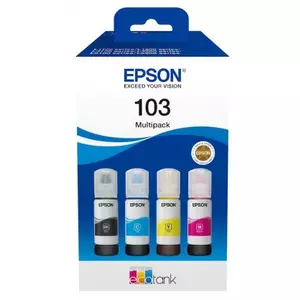 Epson 103 EcoTank tintes kasetņu komplekts melns ciāns purpursarkans dzeltens C13T00S64A
