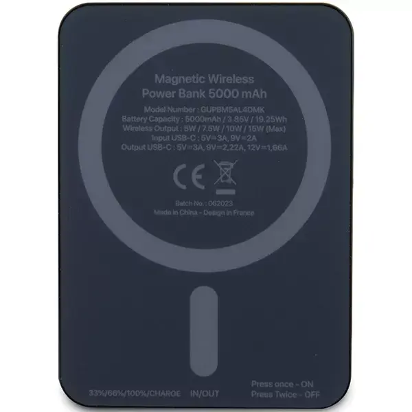 Portable Power Bank Guess 15WGUPBM5ALGSGK Photo 3