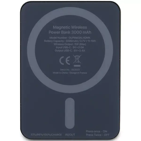 Portable Power Bank Guess 5WGUPBM3AL4DMK Photo 3
