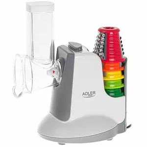 Vegetable slicer Adler AD 4815, 150 W, 5 nozzles, ABS housing, white/grey