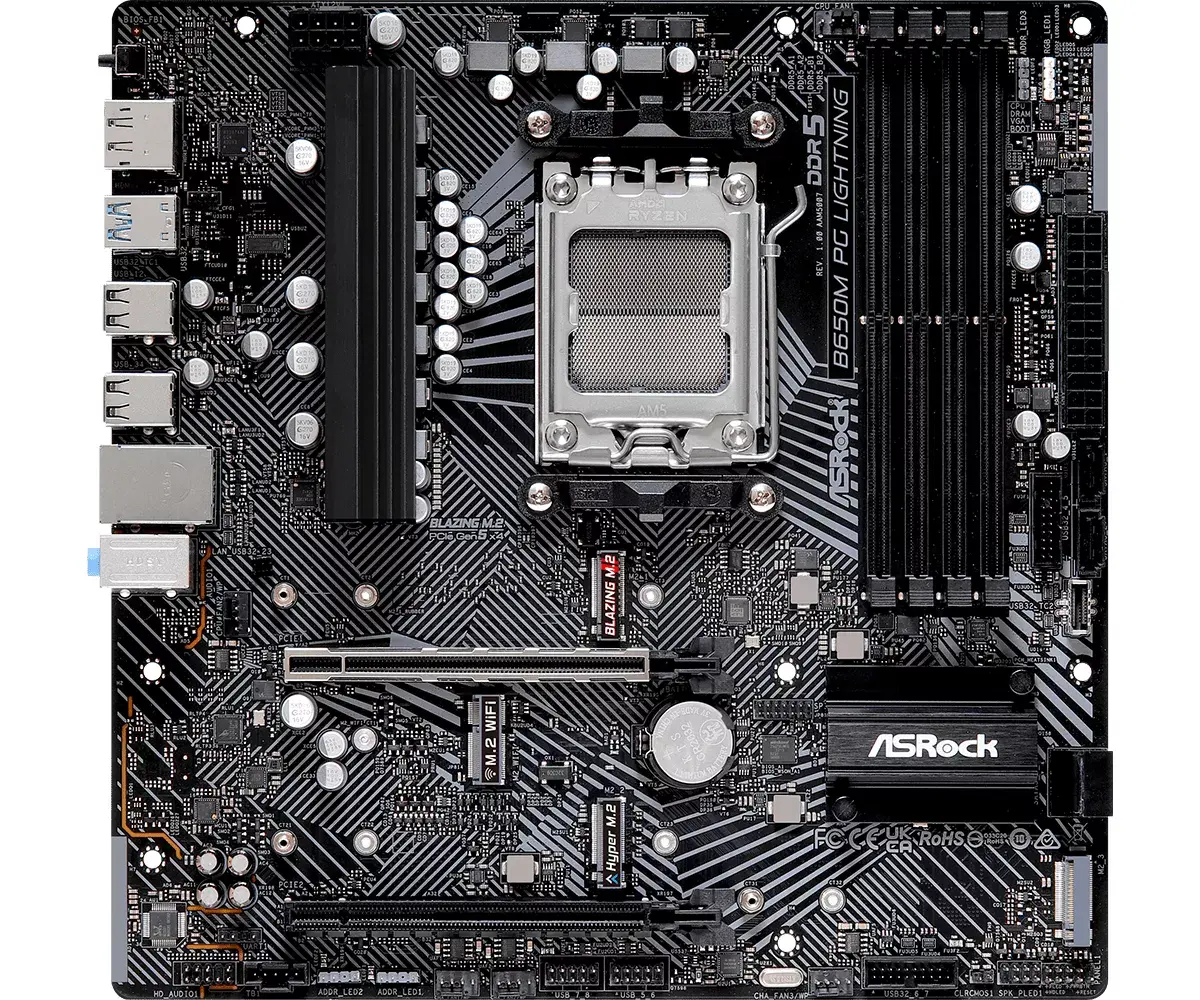 Материнская плата ASRock B650M PG Lightning micro ATX Photo 2