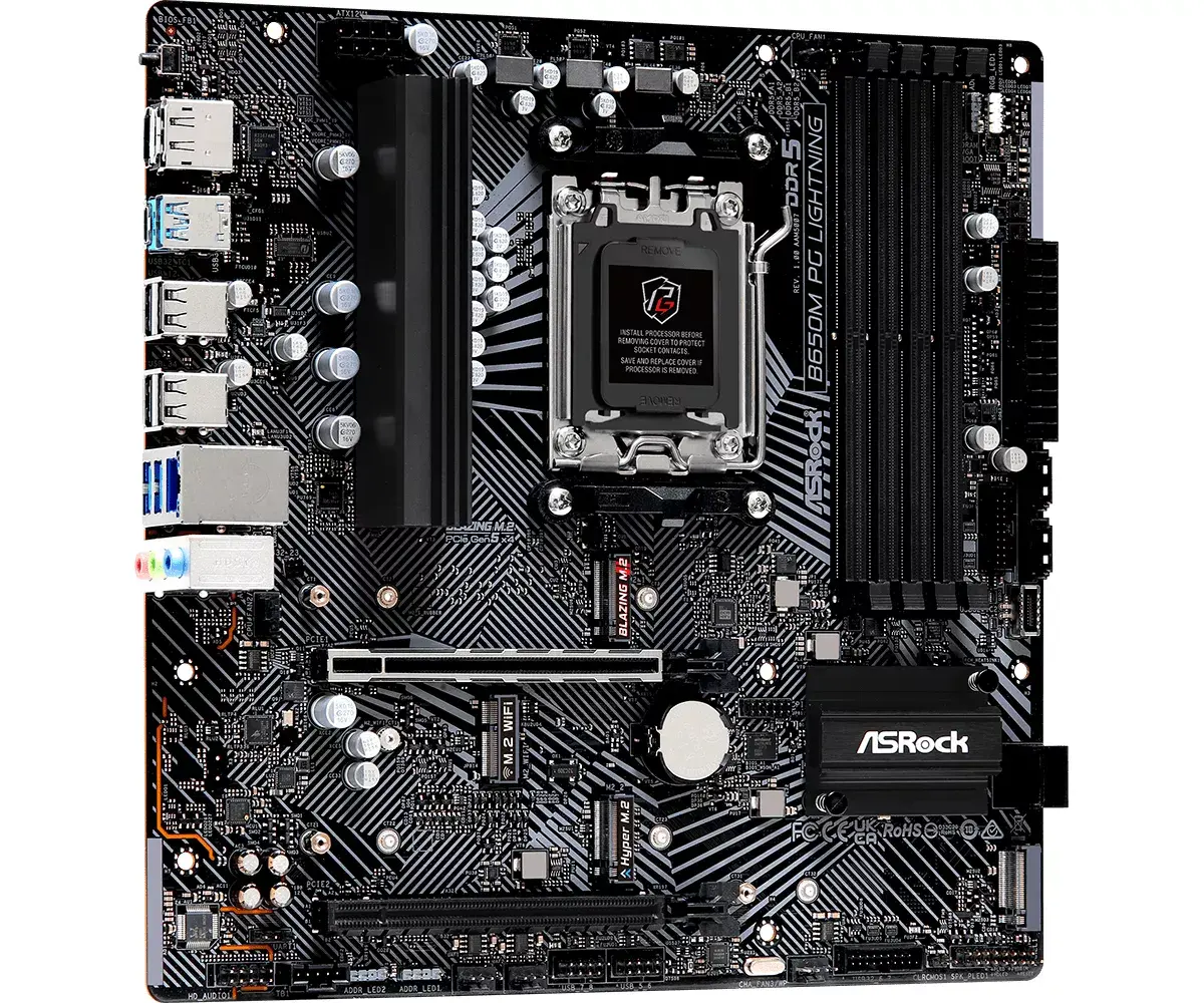 Материнская плата ASRock B650M PG Lightning micro ATX Photo 4
