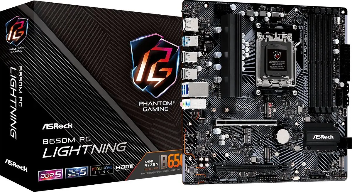 Mātesplate ASRock B650M PG Lightning —