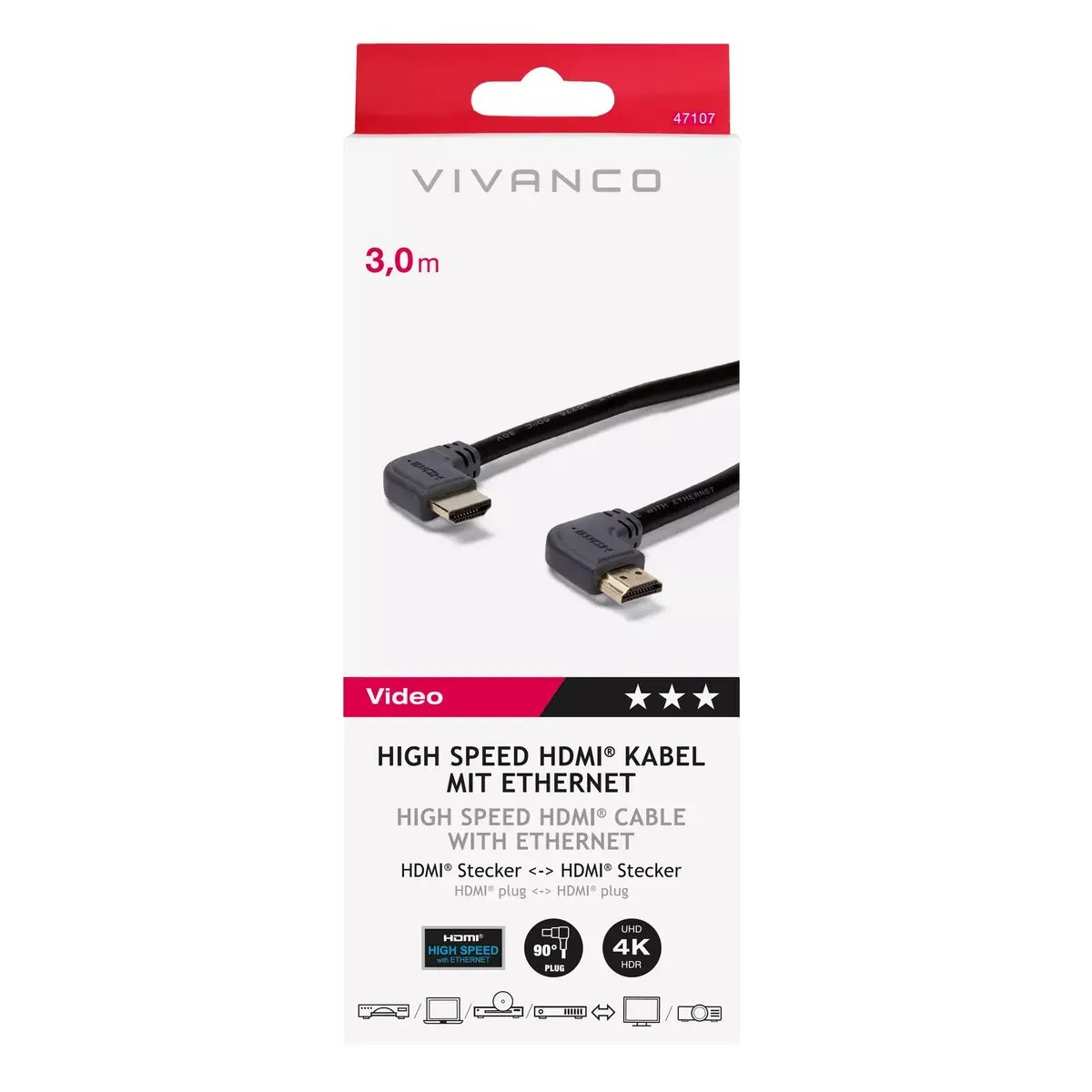 HDMI kabelis Vivanco 47/10 30WG Photo 2