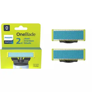Philips OneBlade QP225/50 Replacement Shaving Blades 2-Pack Blue and Green