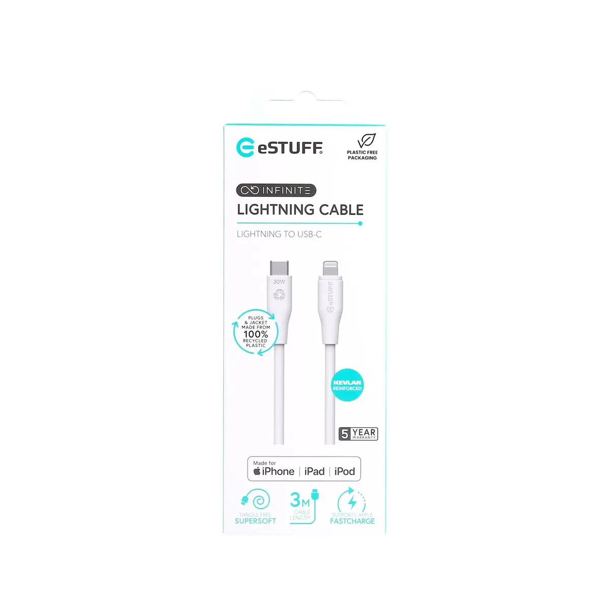 eSTUFF ES602370 Lightning to USB-C Cable Photo 2