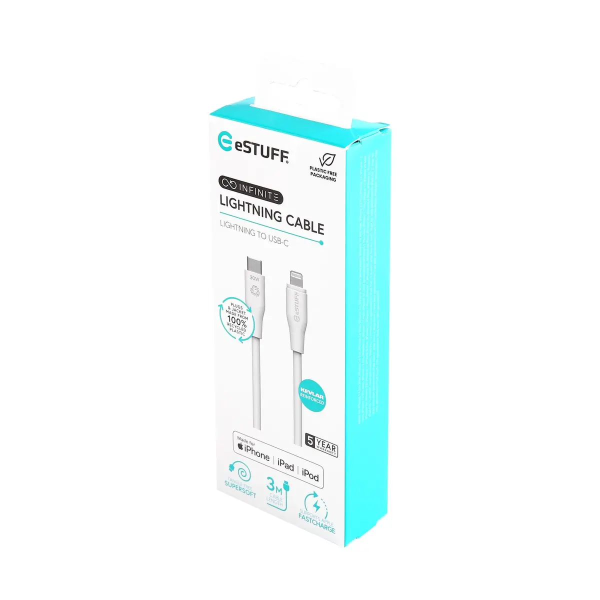 eSTUFF ES602370 Lightning to USB-C Cable Photo 3