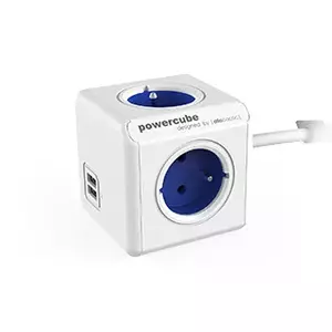 Power Extension Allocacoc 2402BL/FREUPC 1.5m 4 AC Outlets Indoor Blue White