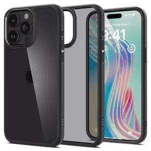 Чехол для мобильного телефона Spigen ACS06568 Cover для iPhone 15 Pro Max, 6.7", PC+TPU, чёрный/прозрачный