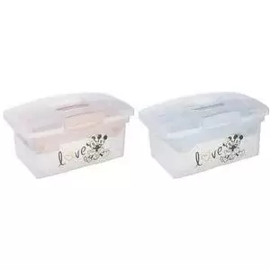 Контейнер для хранения keeeper Patryk Minnie Nordic Pink с крышкой и ручкой — для детских игрушек и вещей