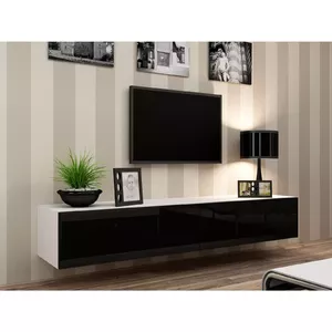 Cama TV statīvs VIGO '180' 30/180/40 balts/melns spīdīgs