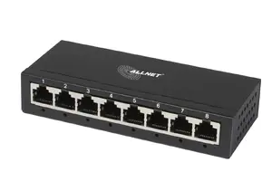 Unmanaged L2 Gigabit Ethernet Desktop Switch ALLNET ALL-SG8008, 8×1GbE, 16 Gbit/s, 5V, Black