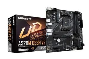 Motherboard GIGABYTE A520M DS3H V2 micro ATX, AMD A520, Socket AM4, 4x DIMM DDR4 up to 128GB, 1x M.2, 4x SATA III