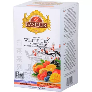 Basilur Premium White Tea Assorted — 20 tea bags, white tea selection