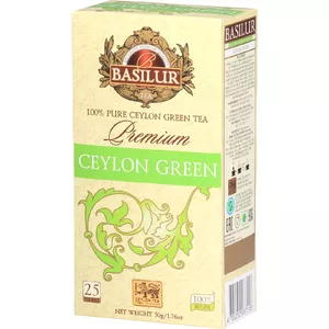 Tea Basilur Premium Collection Ceylon — Green Tea, 25 bags (50 g)